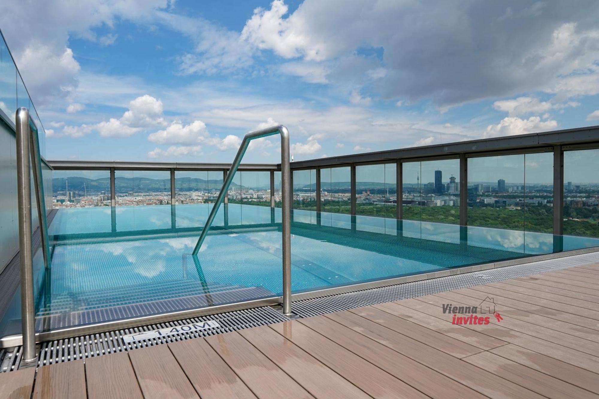 Amazing View Over Vienna And Infinity Pool Ngoại thất bức ảnh